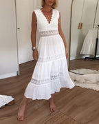Elegant Spring Midi Dress™ – Zeitlose Eleganz für jeden Frühlingsmoment