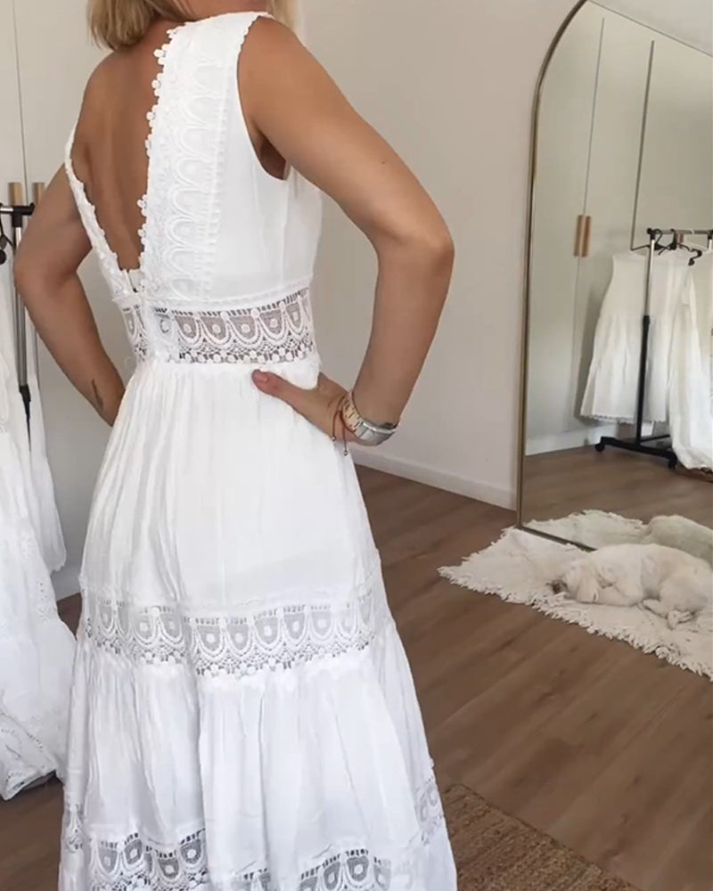 Elegant Spring Midi Dress™ – Zeitlose Eleganz für jeden Frühlingsmoment