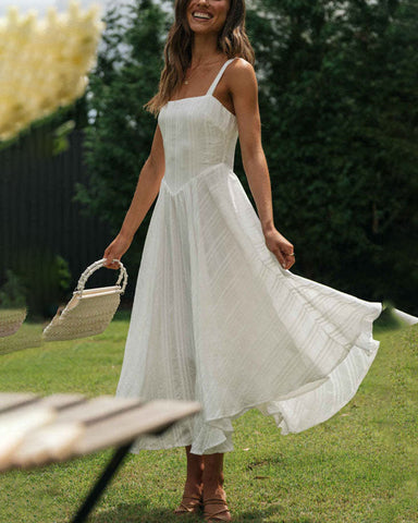Ärmelloses A-Linien Midikleid mit fließendem Saum™ – Elegante Sommermode für jeden Anlass