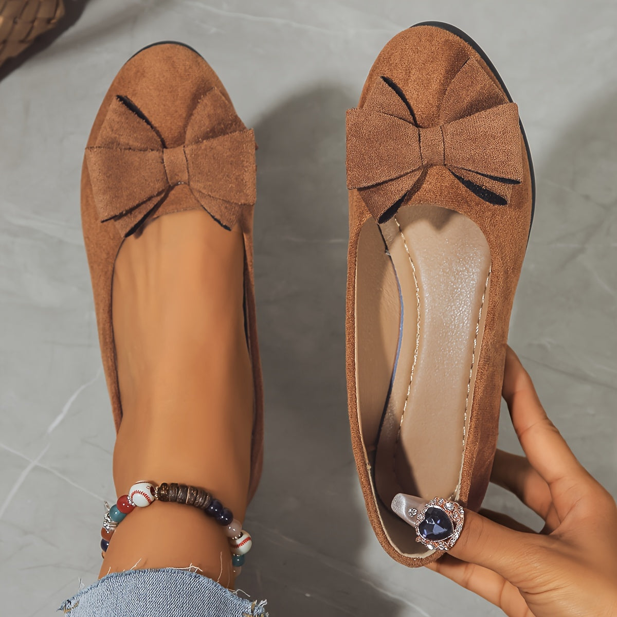 Women's Comfortable Ballet Flats with Bow Detail™ – Ganztägiger Komfort mit femininer Eleganz