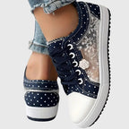 Women's Orthopedic Lace-Up Sneakers with Arch Support and Cushioned Sole™ – Ganztägiger Komfort für aktive Frauen