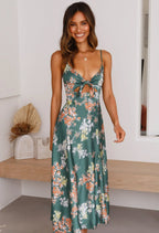 Women's Floral Spaghetti Strap Elegant Wedding Guest Maxi Dress™ – Zeitlose Eleganz für besondere Anlässe