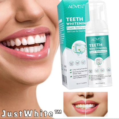 JustWhite™ – Sanfte Fleckenreduktion, aufhellender Effekt und frischer Atem – natürlich sicher [1 + 1 Gratis]