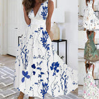 Floral V-Neck Flowing Spring Dress™ – Leichtes Frühlingskleid mit femininer Eleganz