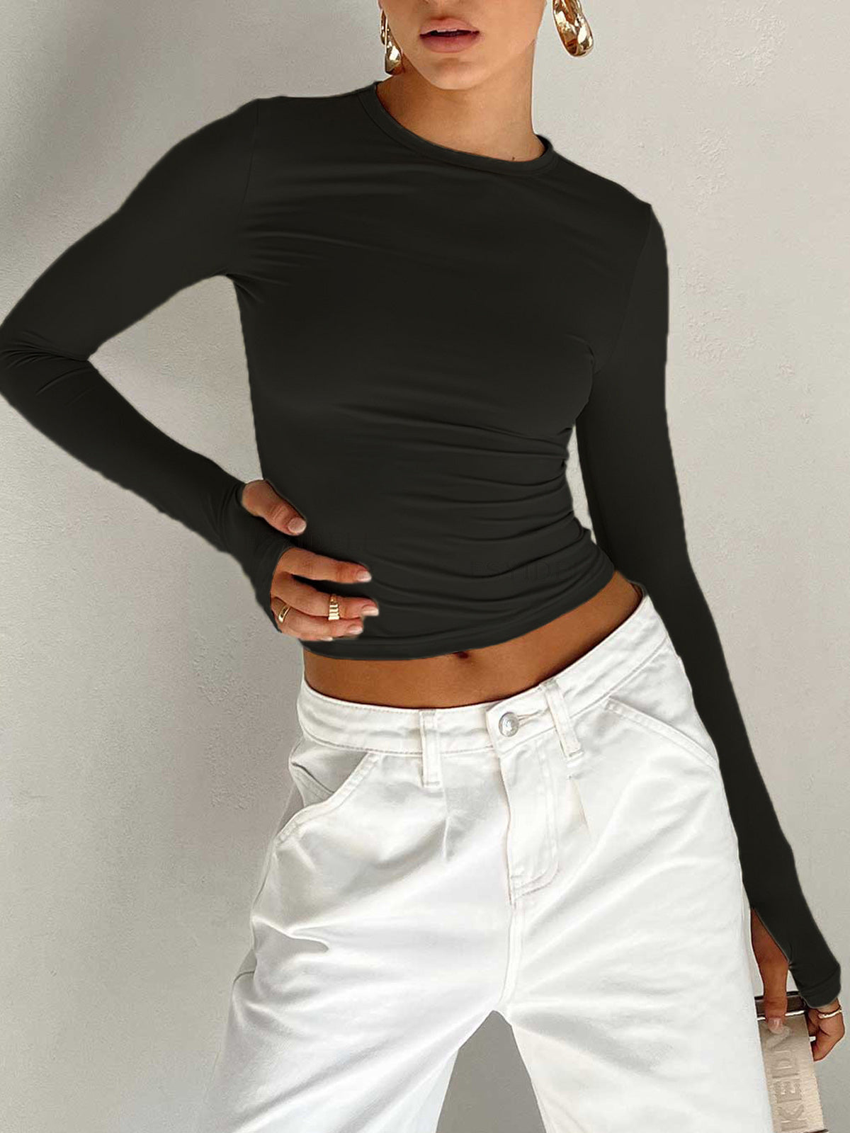 Brooklyn | Women Summer Long Sleeve Crop Top™ – Moderne Eleganz für Warme Tage
