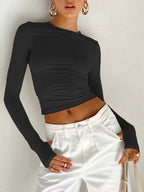 Brooklyn | Women Summer Long Sleeve Crop Top™ – Moderne Eleganz für Warme Tage
