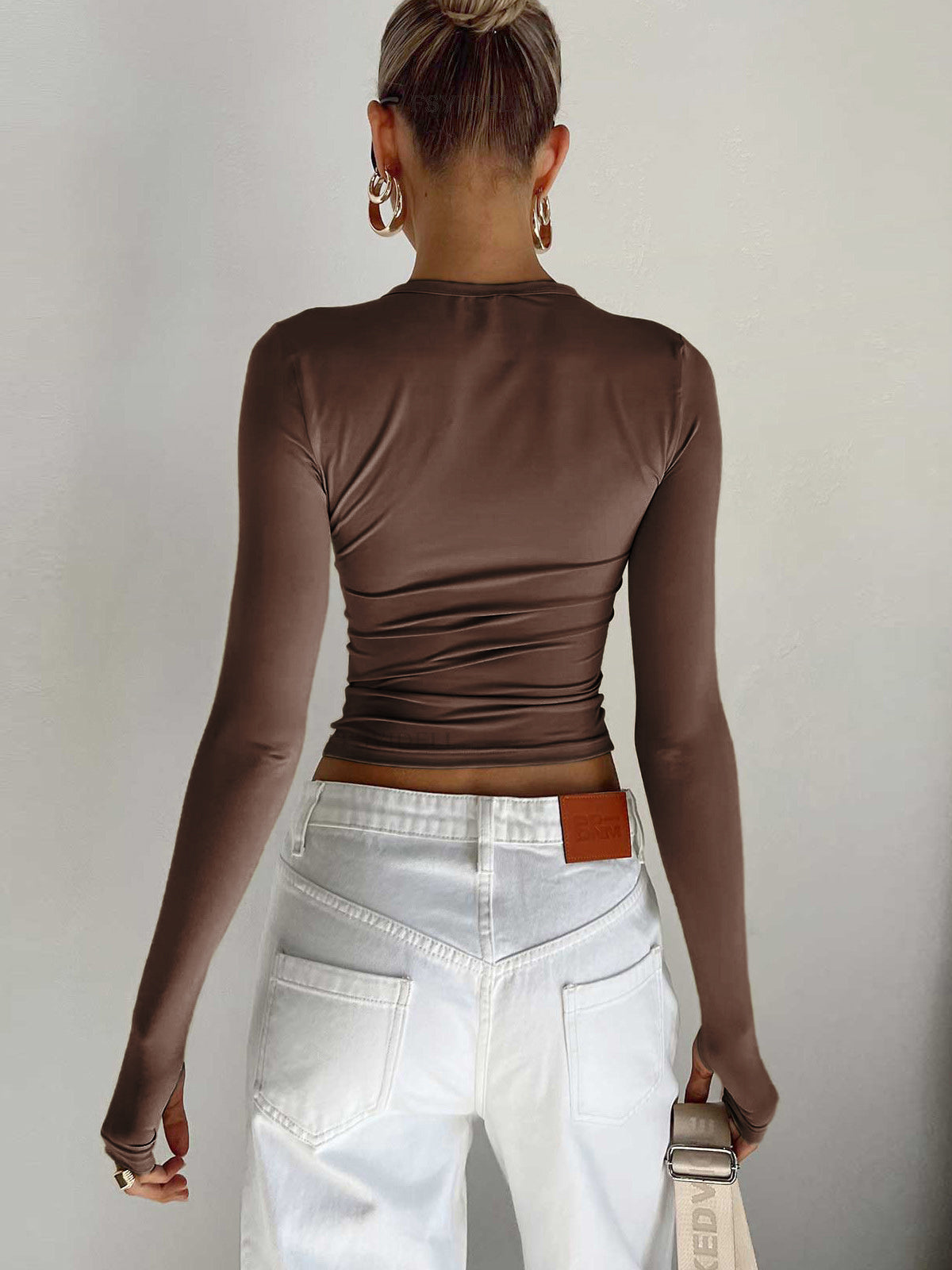 Brooklyn | Women Summer Long Sleeve Crop Top™ – Moderne Eleganz für Warme Tage