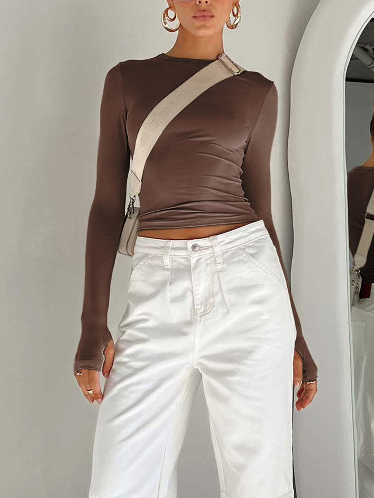 Brooklyn | Women Summer Long Sleeve Crop Top™ – Moderne Eleganz für Warme Tage