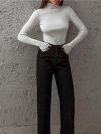 Maisie | Women's Spring Comfortable Mock Neck Top™ – Eleganter Komfort für den Frühling