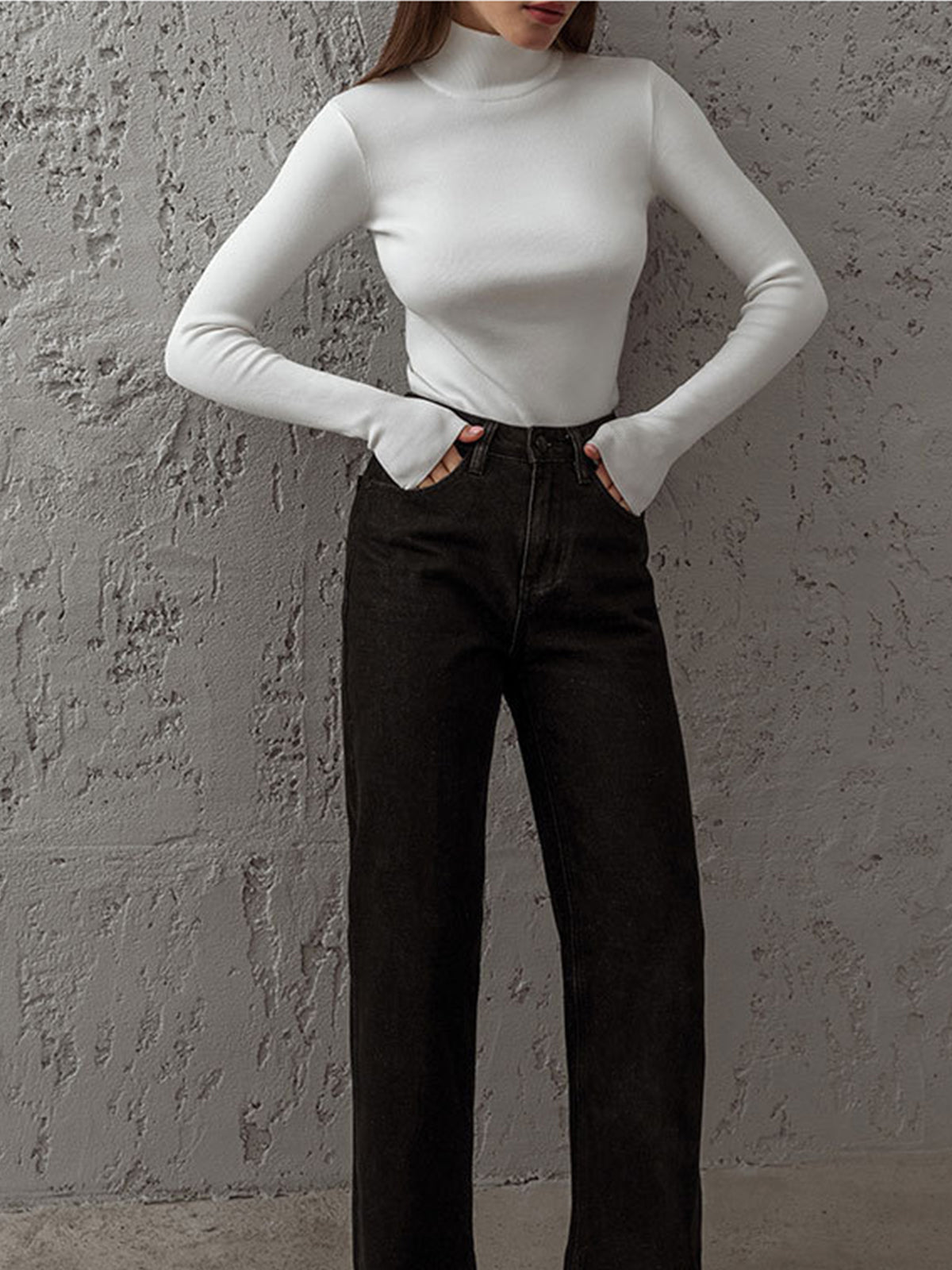 Maisie | Women's Spring Comfortable Mock Neck Top™ – Eleganter Komfort für den Frühling