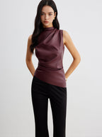 Ella | Women's Summer Sleeveless Chic High Neck Top™ – Mühelose Eleganz für warme Tage