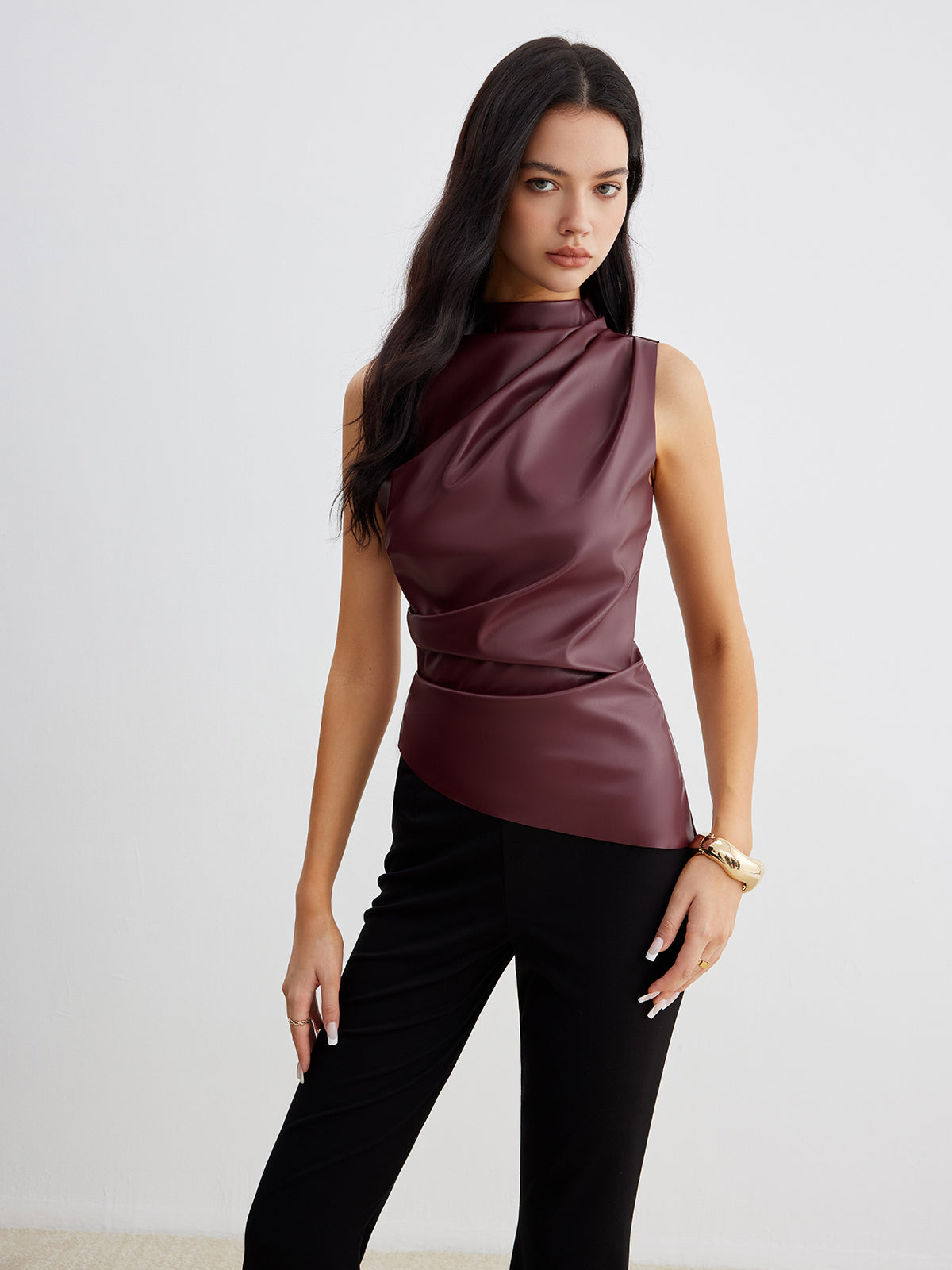 Ella | Women's Summer Sleeveless Chic High Neck Top™ – Mühelose Eleganz für warme Tage