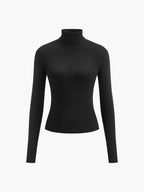 Hailey | Women's Minimalist Slim Turtleneck Stretch Top™ – Elegante Wintermode für stilvolle Layering-Looks