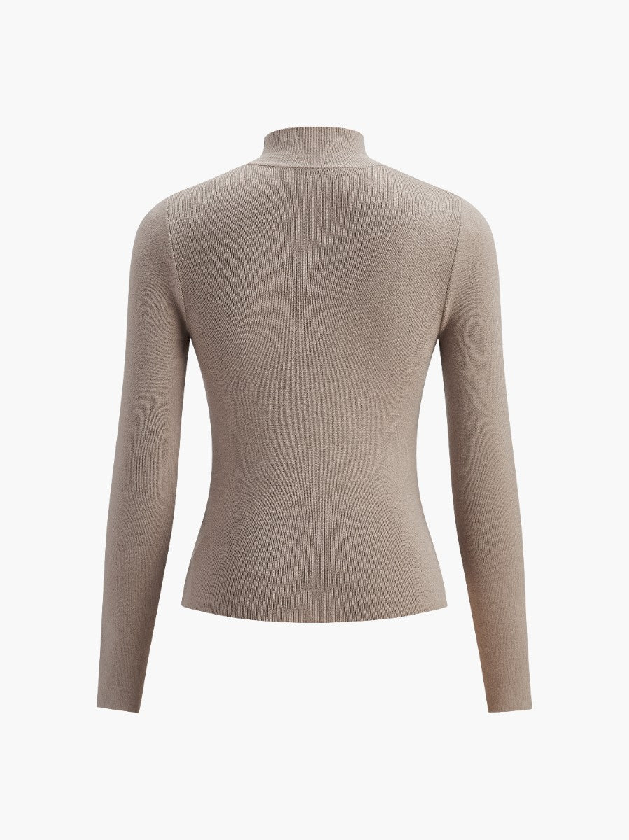 Maisie | Women's Spring Comfortable Mock Neck Top™ – Eleganter Komfort für den Frühling