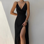 Midnight Cotton Elegant Midi Dress for Women™ – Raffinierte Eleganz mit modernem Touch