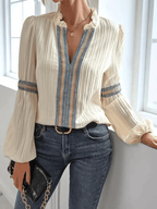 Blouse with Elegant Puff Sleeves for Women™ – Zeitlose Eleganz für jeden Anlass