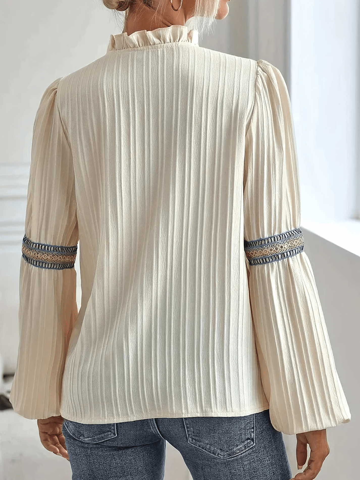 Blouse with Elegant Puff Sleeves for Women™ – Zeitlose Eleganz für jeden Anlass
