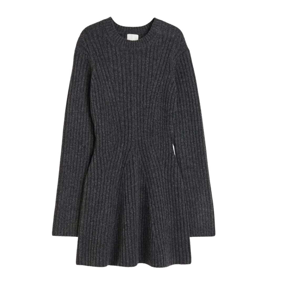 Emma™ – Rib-Knit mit Schlitzärmeln, Rundhals und schmeichelnder, figurbetonter Passform [50 % Rabatt]