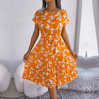 Spring Floral Midi Dress™ – Mühelose Eleganz für sonnige Frühlingstage