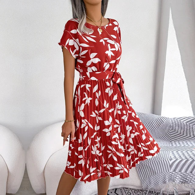 Spring Floral Midi Dress™ – Mühelose Eleganz für sonnige Frühlingstage