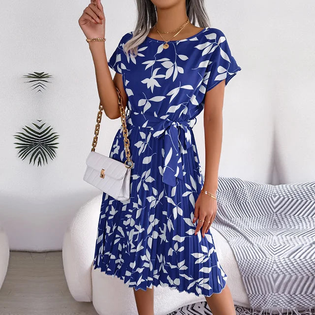 Spring Floral Midi Dress™ – Mühelose Eleganz für sonnige Frühlingstage