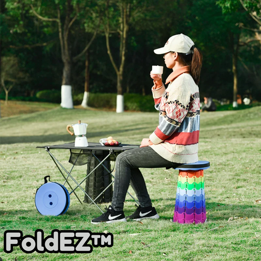 FoldEZ™ – Tragbarer Teleskop-Hocker für flexible und bequeme Sitzmöglichkeiten [50 % Rabatt]