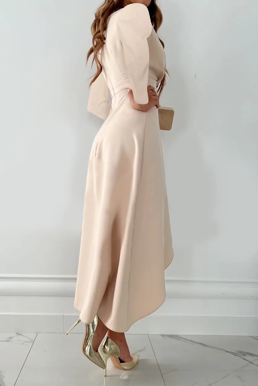 Women's V Neck Sheath Slim Fit Elegant Slit Midi Dress™ – Zeitlose Eleganz für jeden Anlass