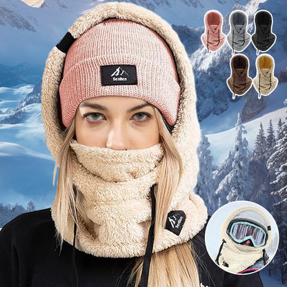 SkiMask™ – Warme Skimaske mit weicher Sherpa-Kapuze für gemütliche Wintermomente [50% Rabatt]