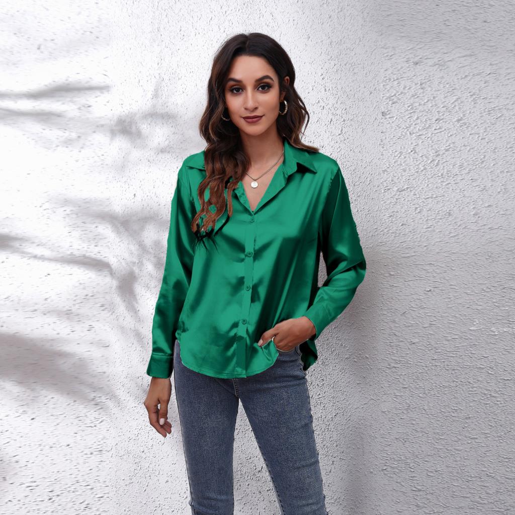 Sydney | Women's Casual Workwear Loose Fit Satin Blouses™ – Mühelose Eleganz für jeden Anlass