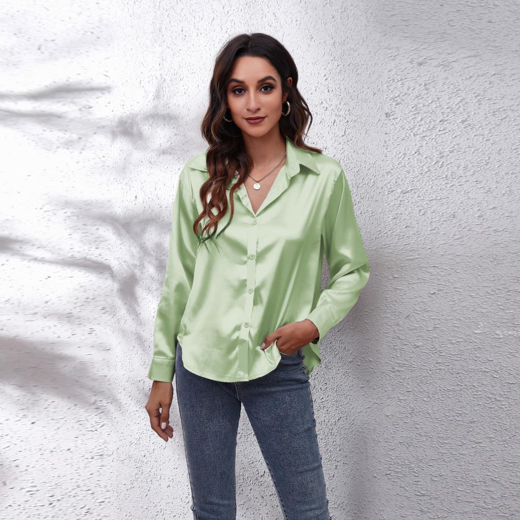 Sydney | Women's Casual Workwear Loose Fit Satin Blouses™ – Mühelose Eleganz für jeden Anlass