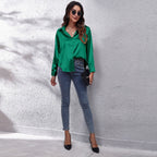 Sydney | Women's Casual Workwear Loose Fit Satin Blouses™ – Mühelose Eleganz für jeden Anlass