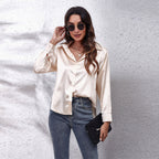 Sydney | Women's Casual Workwear Loose Fit Satin Blouses™ – Mühelose Eleganz für jeden Anlass