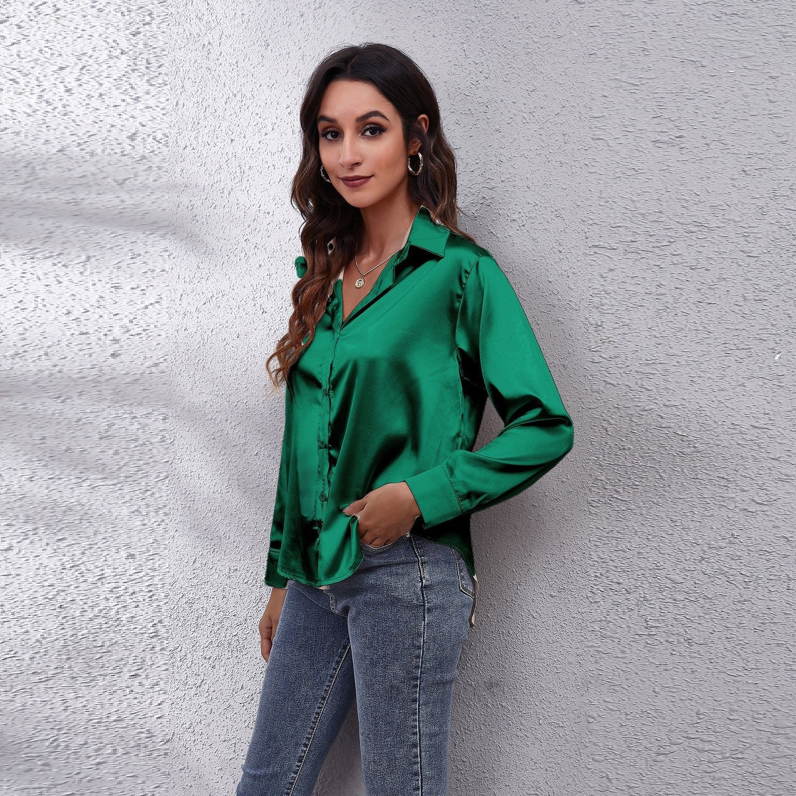 Sydney | Women's Casual Workwear Loose Fit Satin Blouses™ – Mühelose Eleganz für jeden Anlass