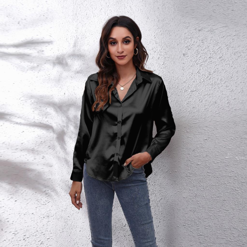 Sydney | Women's Casual Workwear Loose Fit Satin Blouses™ – Mühelose Eleganz für jeden Anlass