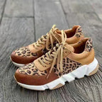 Winslow | Women's Leopard Print Lace-Up Chunky Sneakers™ – Stilvoller Komfort für den modernen Alltag