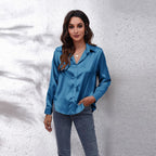 Sydney | Women's Casual Workwear Loose Fit Satin Blouses™ – Mühelose Eleganz für jeden Anlass