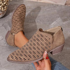 Women's Cutout Ankle Boots with Slingback Strap and Breathable Design™ – Stilvolle Luftigkeit für jeden Tag