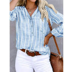 Mia | Women Summer Striped Casual Blouse™ – Zeitlose Eleganz für warme Sommertage