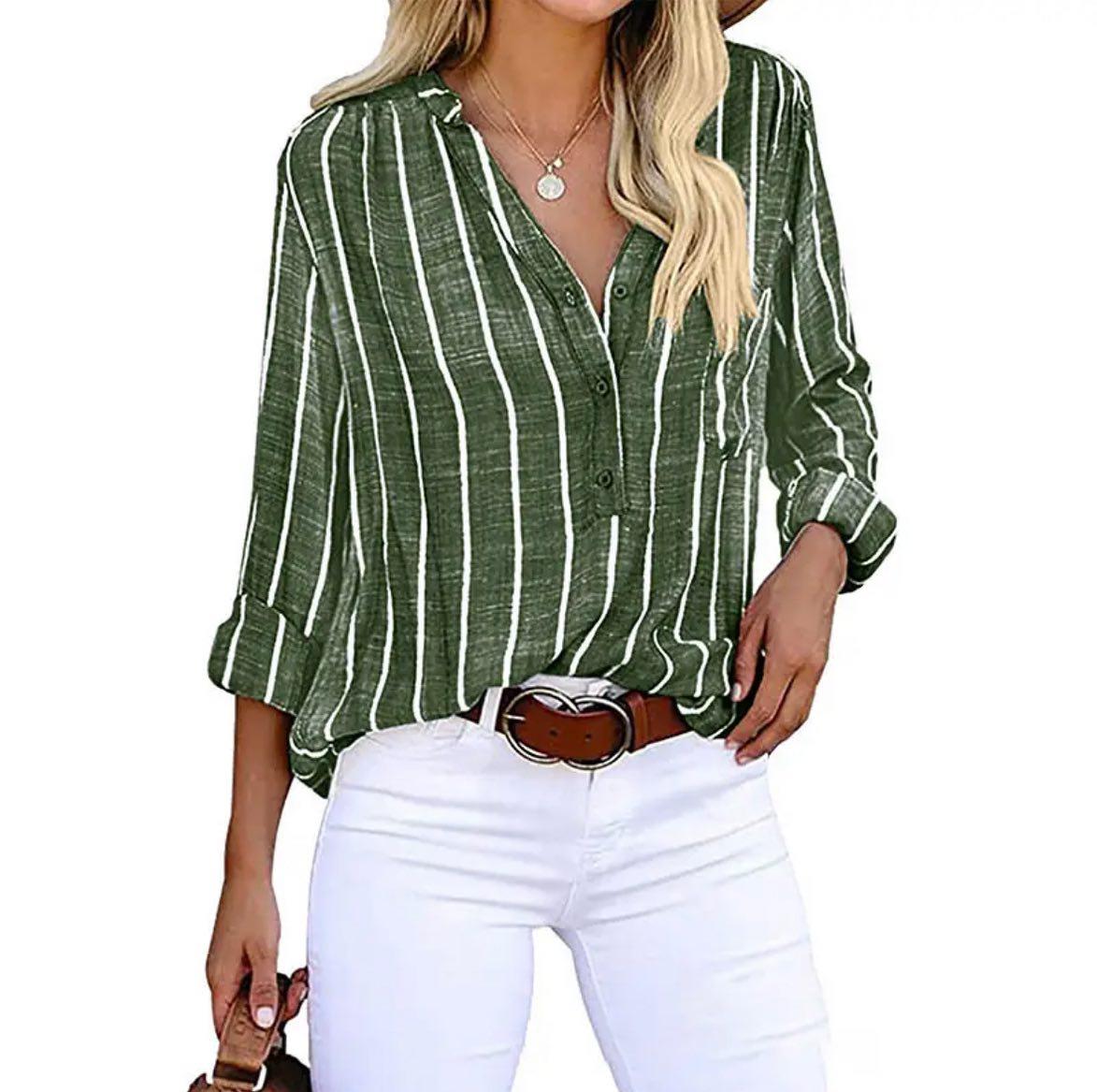 Mia | Women Summer Striped Casual Blouse™ – Zeitlose Eleganz für warme Sommertage