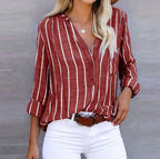 Mia | Women Summer Striped Casual Blouse™ – Zeitlose Eleganz für warme Sommertage