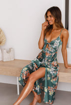 Women's Floral Spaghetti Strap Elegant Wedding Guest Maxi Dress™ – Zeitlose Eleganz für besondere Anlässe