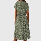 Printed Button-Front Midi Dress™ – Mühelose Eleganz für jeden Tag