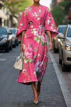 Women's Printed Midi Dress with Defined Waist and Flowing Fit™ – Mühelose Eleganz für jeden Tag