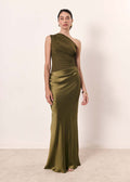 Women's One Shoulder Elegant Satin Evening Maxi Dress™ – Luxuriöse Eleganz für besondere Anlässe
