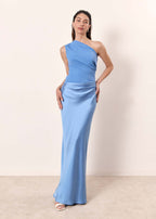 Women's One Shoulder Elegant Satin Evening Maxi Dress™ – Luxuriöse Eleganz für besondere Anlässe