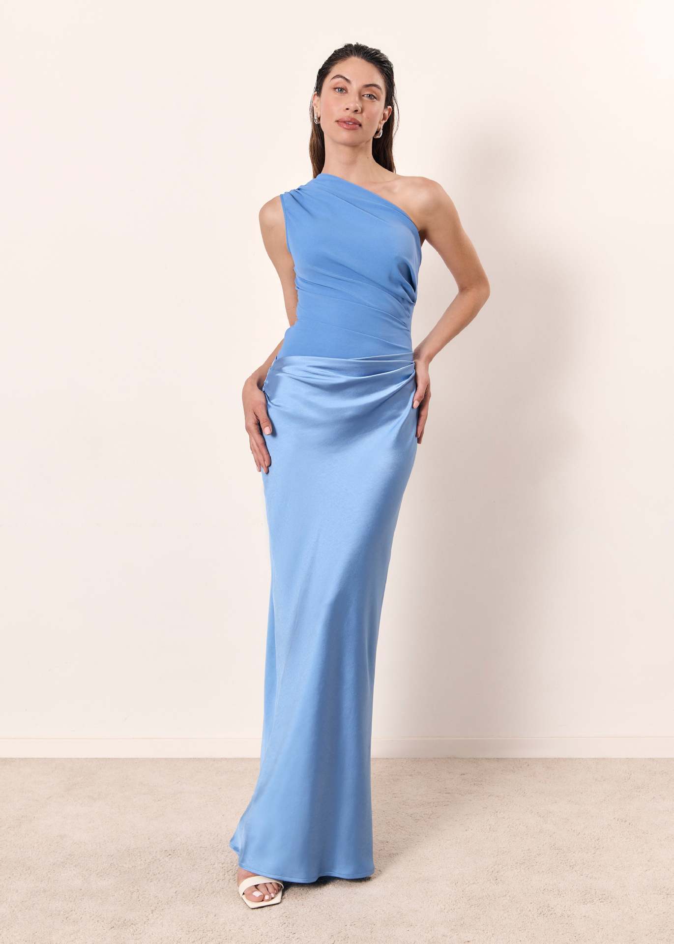 Women's One Shoulder Elegant Satin Evening Maxi Dress™ – Luxuriöse Eleganz für besondere Anlässe