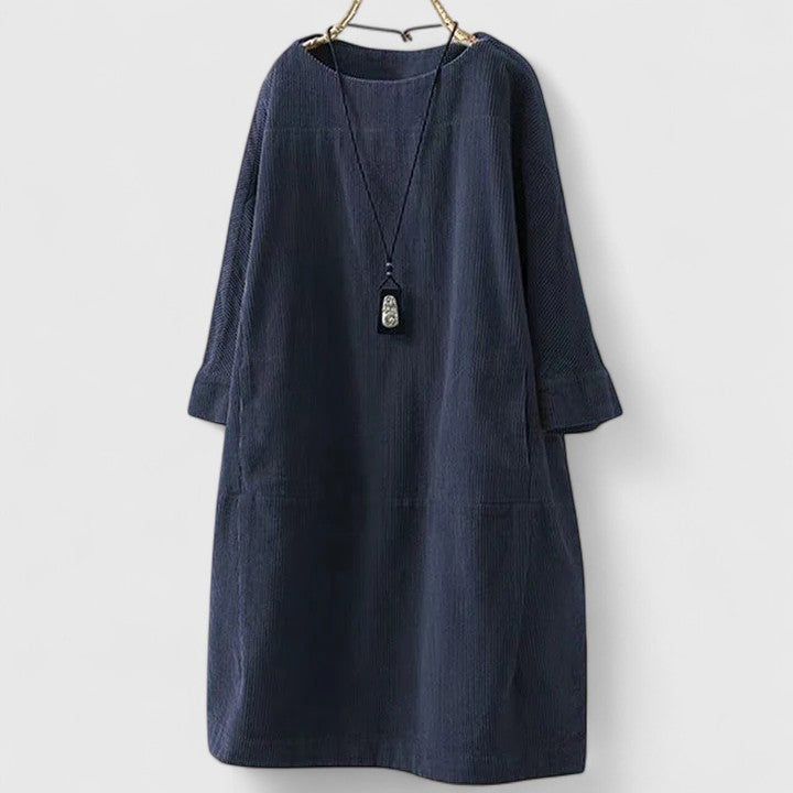 Relaxed Long Sleeve Midi Dress™ – Zeitloser Komfort für den Alltag
