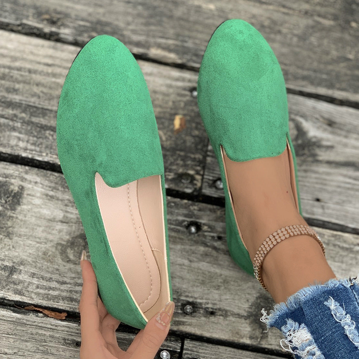 Women's Pointed Toe Flat Shoes with Slip On Design and Lightweight Comfort™ – Elegante Vielseitigkeit für jeden Tag