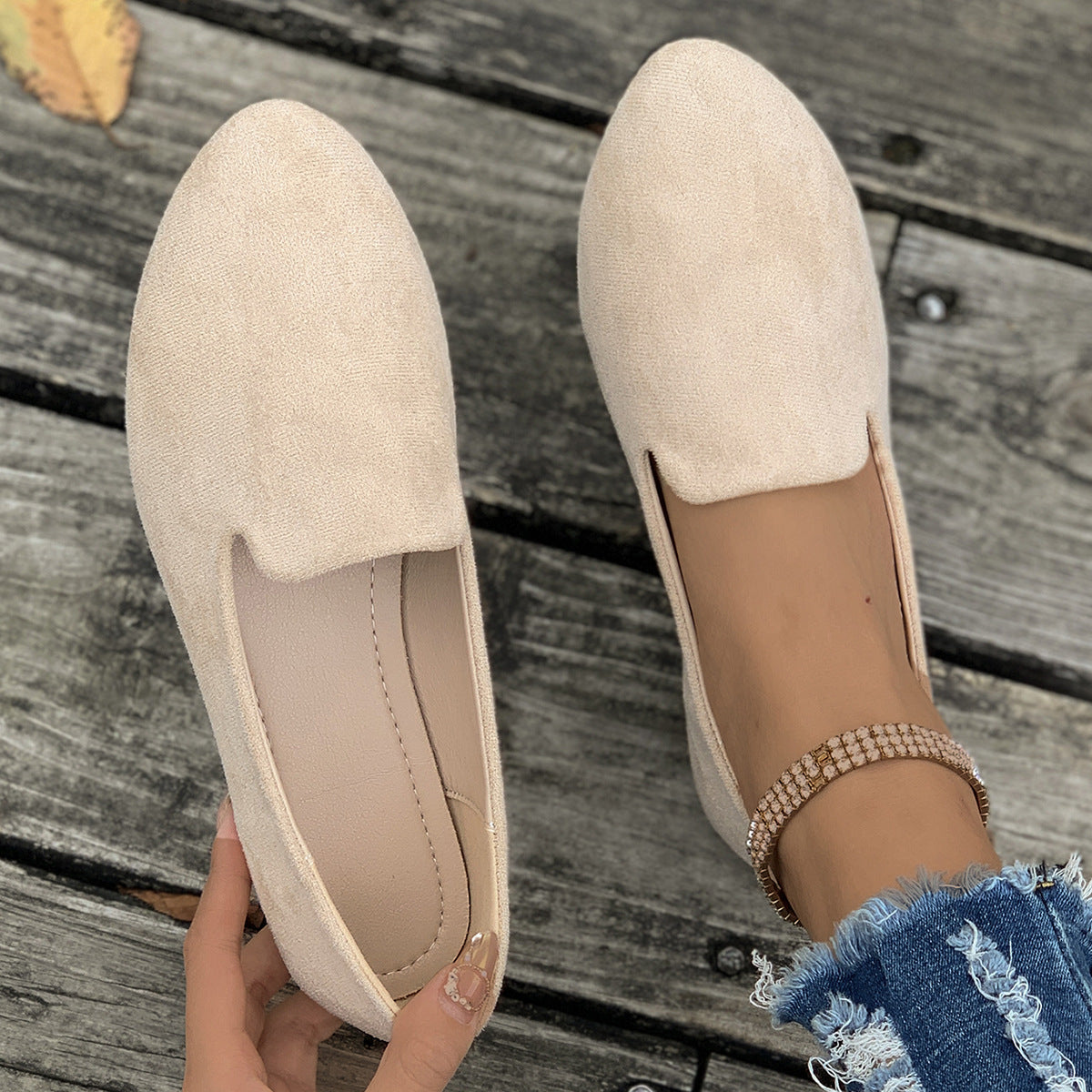 Women's Pointed Toe Flat Shoes with Slip On Design and Lightweight Comfort™ – Elegante Vielseitigkeit für jeden Tag