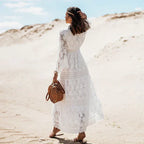 Women's Boho V Neck Flowing Long Sleeve Summer Maxi Dress™ – Müheloser Sommer-Eleganz